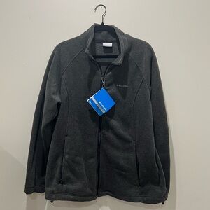 Columbia Gray fleece Full-Zip Jacket 1X NWT